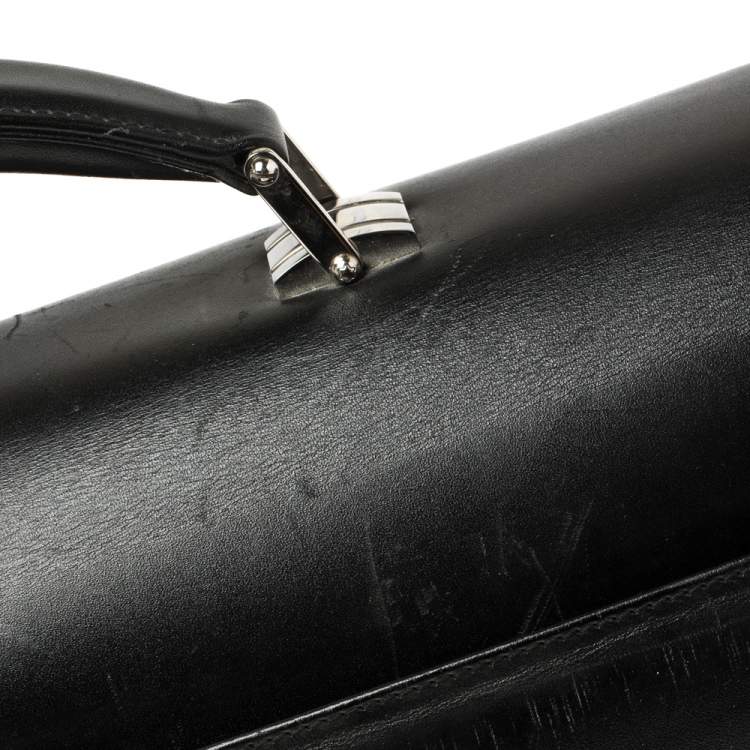 Pre Owned Montblanc Black Leather Meisterstuck Double Gusset Briefcase