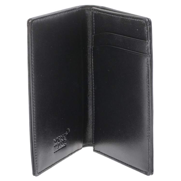 Pre Owned Montblanc Black Leather Meisterstuck Business Card Holder