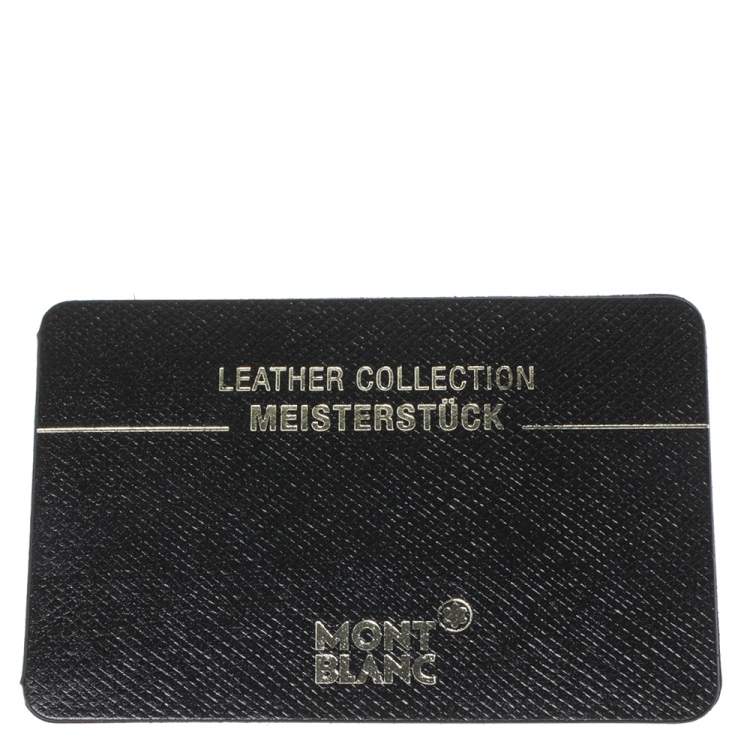 Pre Owned Montblanc Black Leather Meisterstuck Business Card Holder