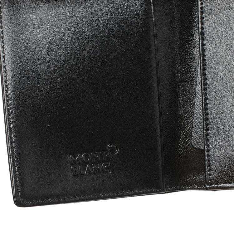 Pre Owned Montblanc Black Leather Meisterstuck Business Card Holder
