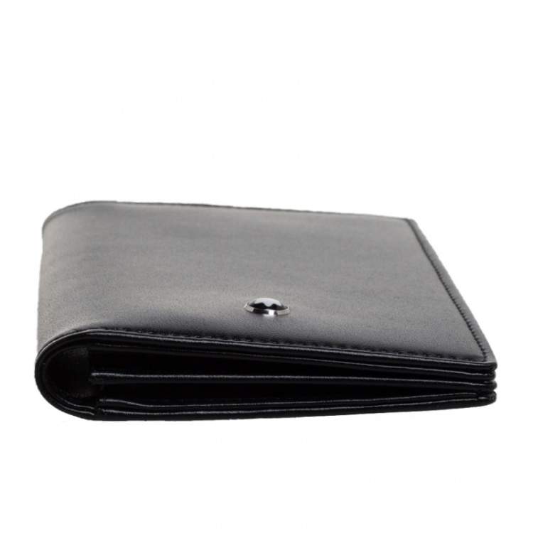Pre Owned Montblanc Black Leather Meisterstuck Business Card Holder