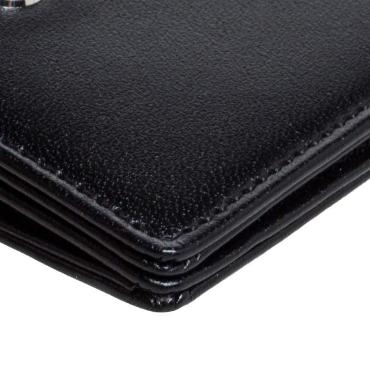 Pre Owned Montblanc Black Leather Meisterstuck Business Card Holder