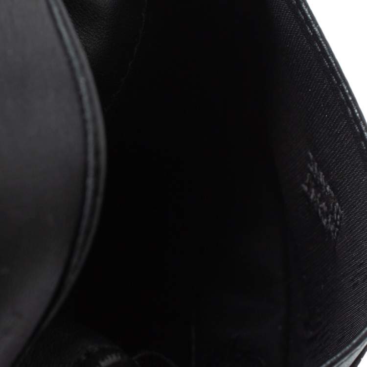Pre Owned Montblanc Dark Grey Leather Meisterstuck Business Card Holder