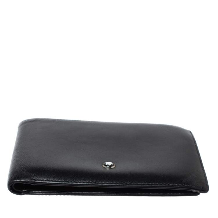 Pre Owned Montblanc Black Leather Meisterstuck Bifold Wallet