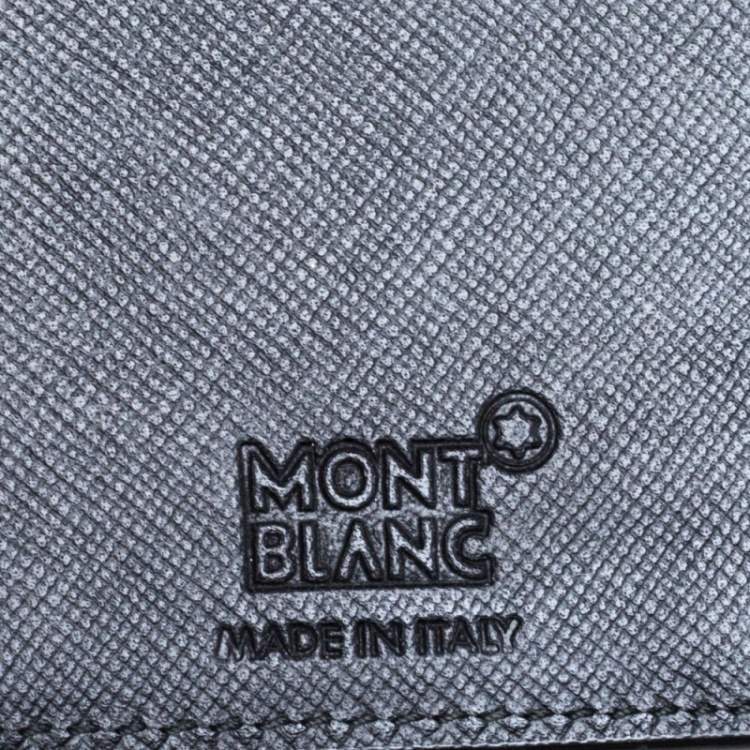 مملوكة مسبقًا Montblanc Black Coated Canvas and Leather Signature Continental Wallet