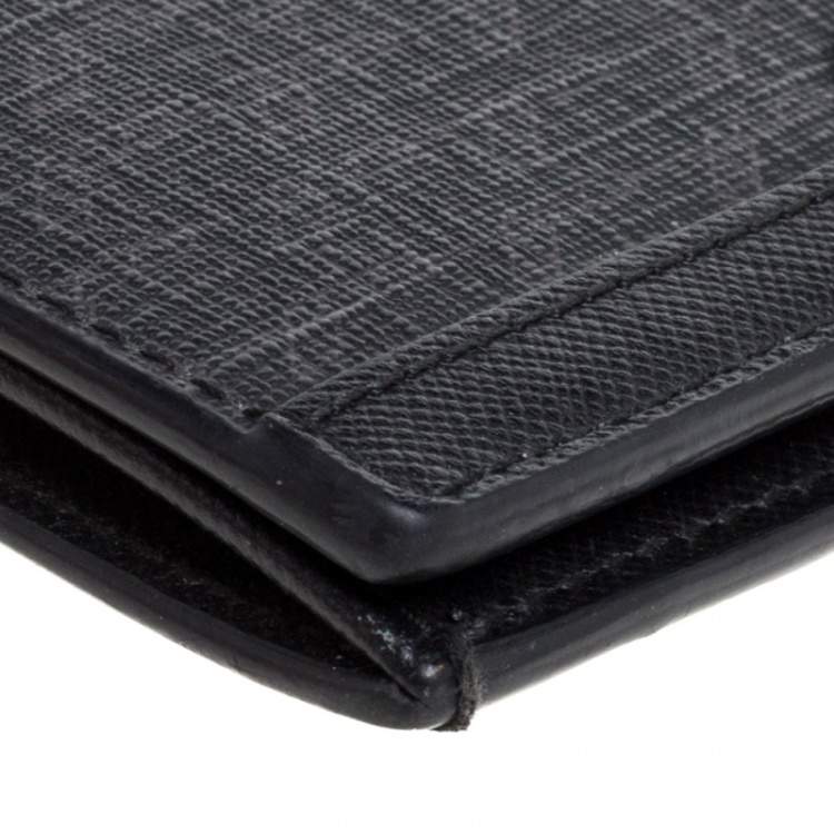 مملوكة مسبقًا Montblanc Black Coated Canvas and Leather Signature Continental Wallet