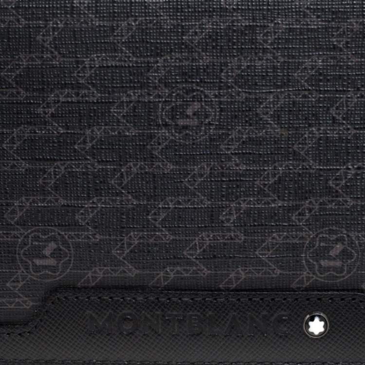 مملوكة مسبقًا Montblanc Black Coated Canvas and Leather Signature Continental Wallet