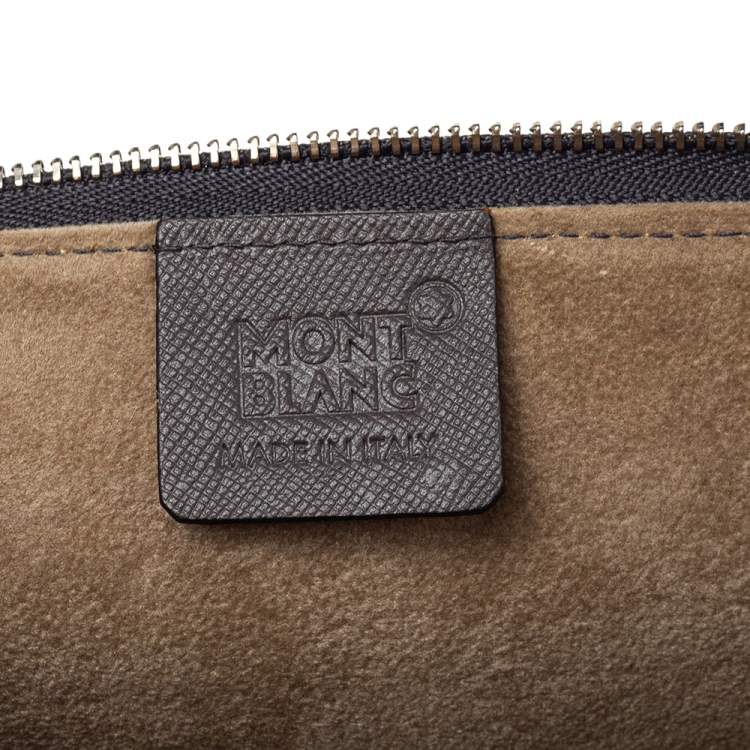Pre Owned Montblanc Grey Leather Meisterstuck iPad Pouch 