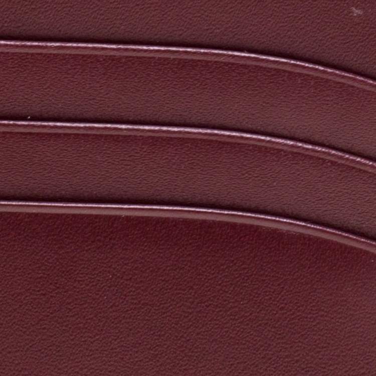 Pre Owned Montblanc Maroon Leather Meisterstück 6CC Card Holder 