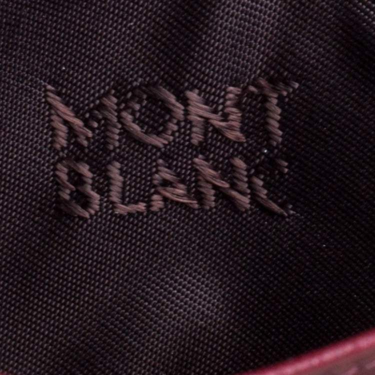Pre Owned Montblanc Maroon Leather Meisterstück 6CC Card Holder 