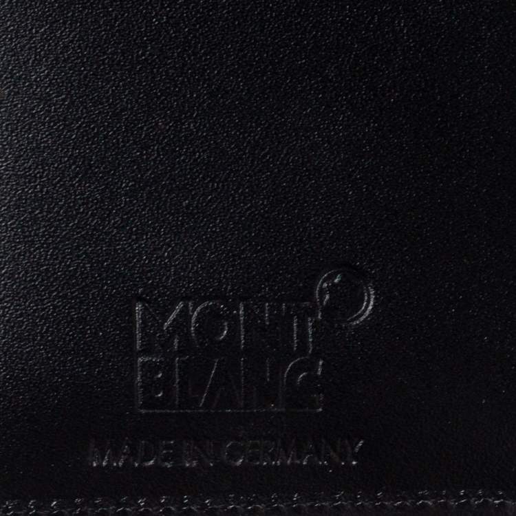 Pre Owned Montblanc Black Leather Meisterstuck Business Card Holder