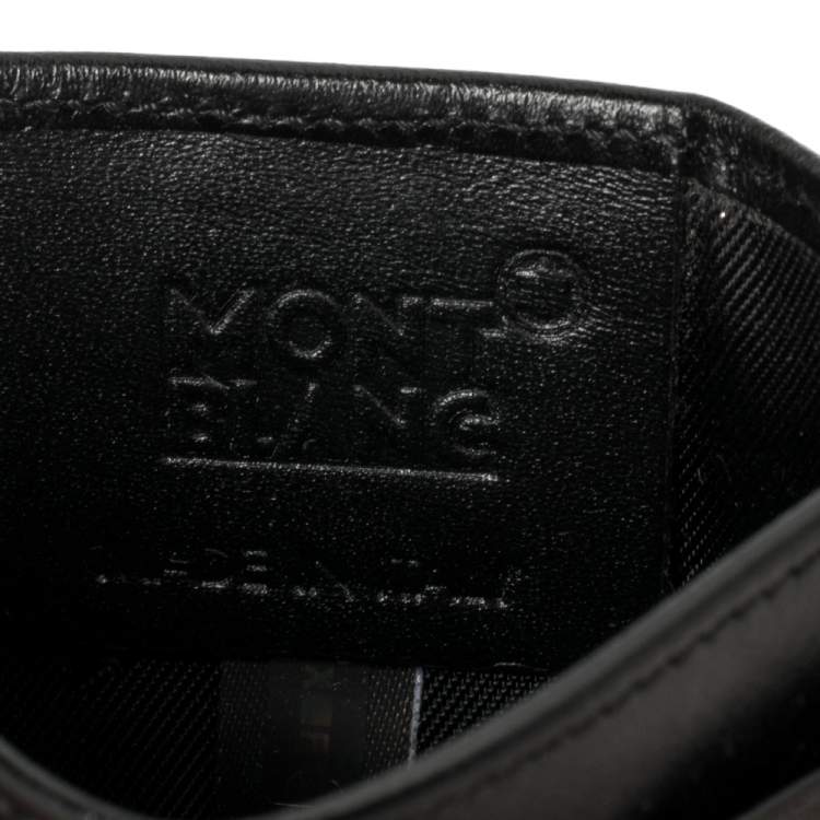 Pre Owned Montblanc Black Leather Meisterstuck Card Holder 6CC