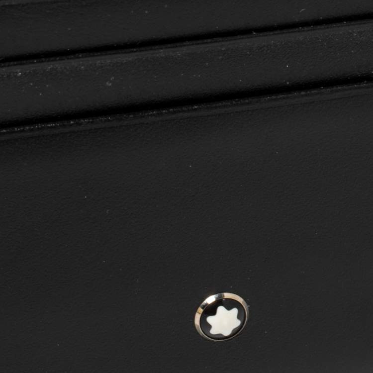 Pre Owned Montblanc Black Leather Meisterstuck Card Holder 6CC