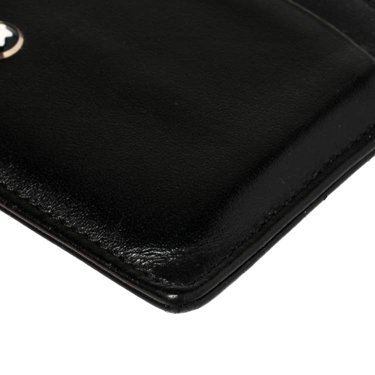 Pre Owned Montblanc Black Leather Meisterstuck Card Holder 6CC