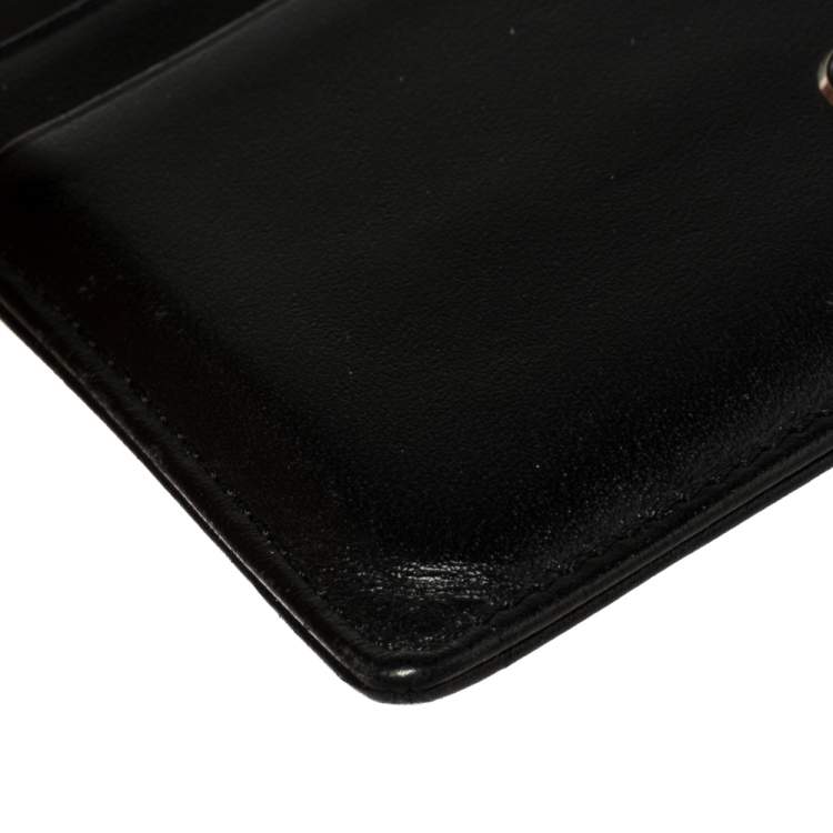 Pre Owned Montblanc Black Leather Meisterstuck Card Holder 6CC