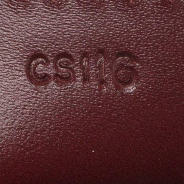 Pre Owned Montblanc Maroon Leather Meisterstuck Zip Portfolio