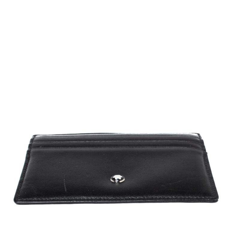 Pre Owned Montblanc Black Leather Meisterstuck Card Holder 6CC