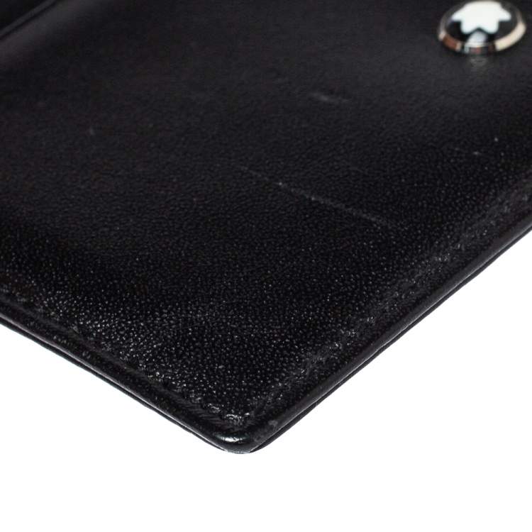 Pre Owned Montblanc Black Leather Meisterstuck Card Holder 6CC