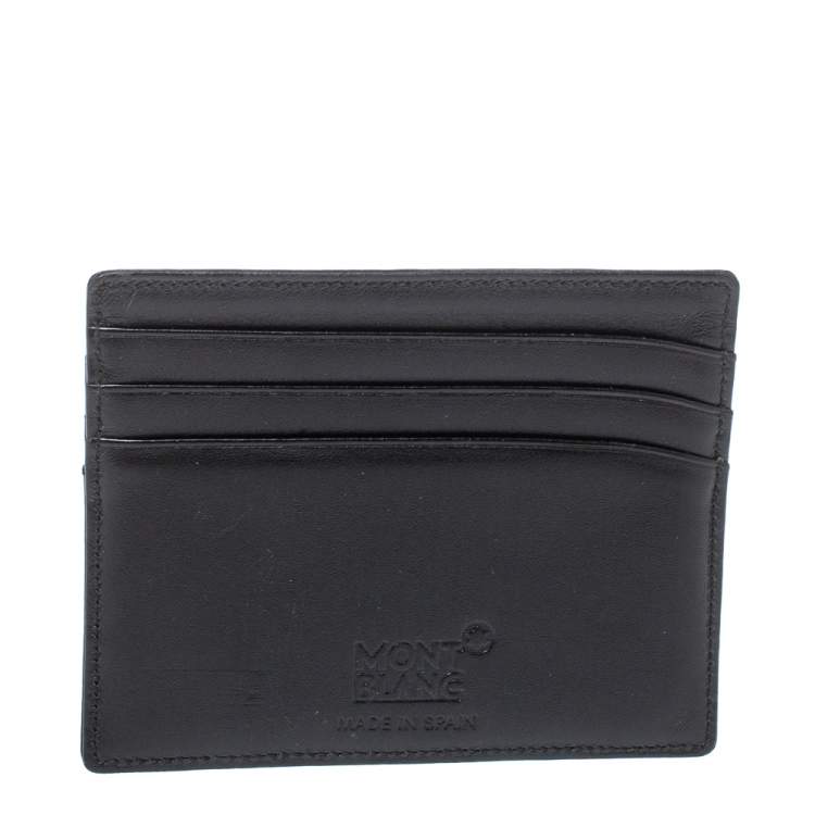 Pre Owned Montblanc Black Leather Meisterstuck Card Holder 6CC