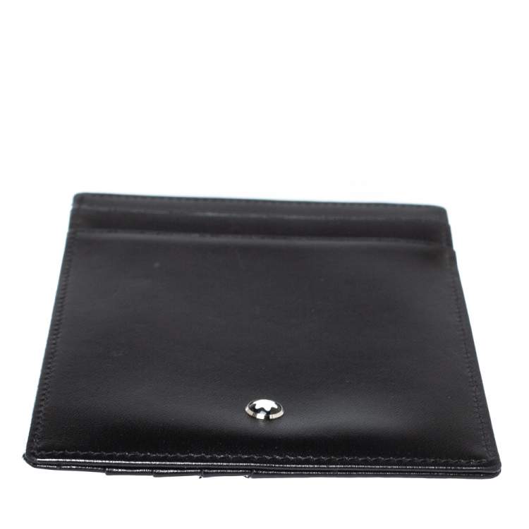 Pre Owned Montblanc Black Leather Sartorial Pocket 4cc with ID Card Holder