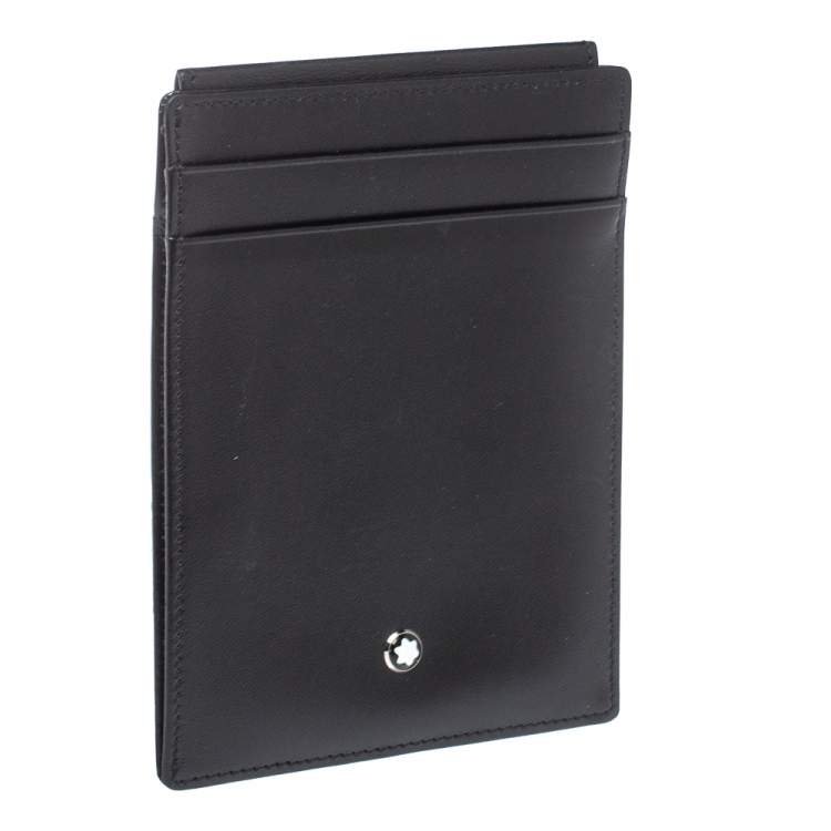Pre Owned Montblanc Black Leather Sartorial Pocket 4cc with ID Card Holder