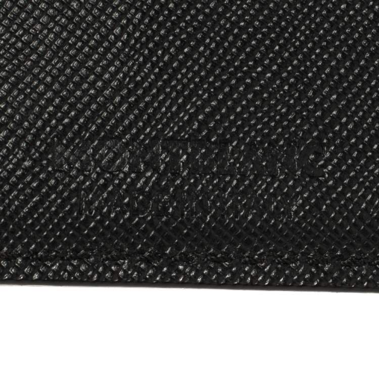 Pre Owned Montblanc Black Leather Meisterstuck Business Card Holder