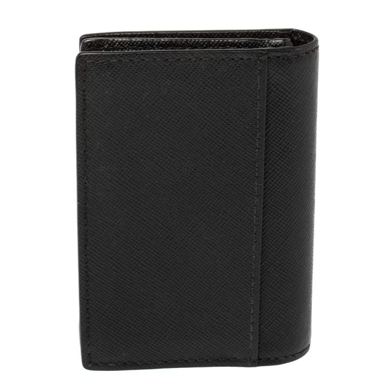 Pre Owned Montblanc Black Leather Meisterstuck Business Card Holder
