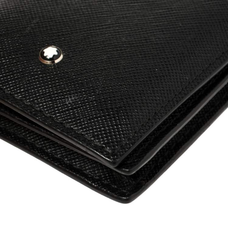 Pre Owned Montblanc Black Leather Meisterstuck Business Card Holder