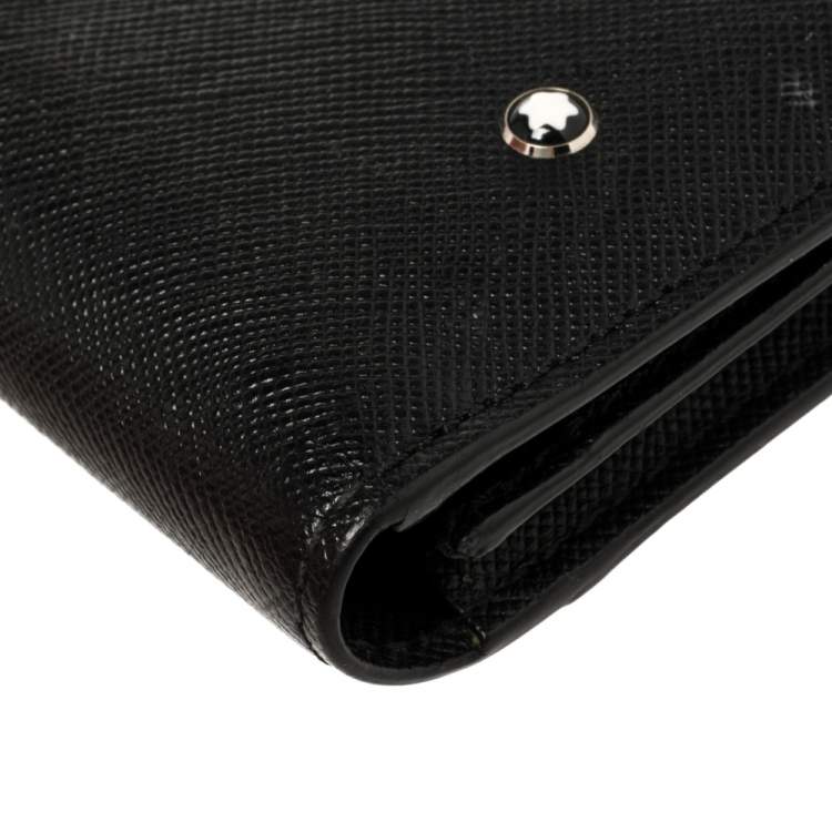 Pre Owned Montblanc Black Leather Meisterstuck Business Card Holder