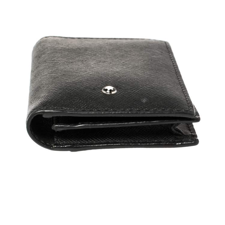 Pre Owned Montblanc Black Leather Meisterstuck Business Card Holder