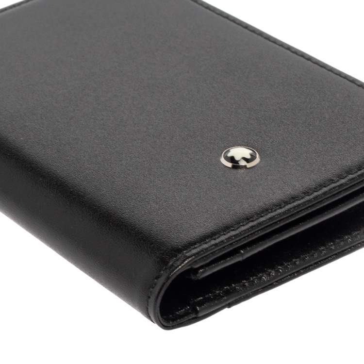 Pre Owned Montblanc Black Leather Meisterstück Business Card Holder
