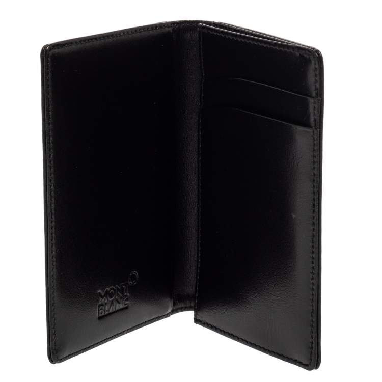 Pre Owned Montblanc Black Leather Business Card Holder