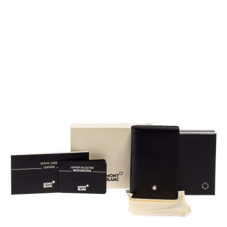 Pre Owned Montblanc Black Leather Business Card Holder