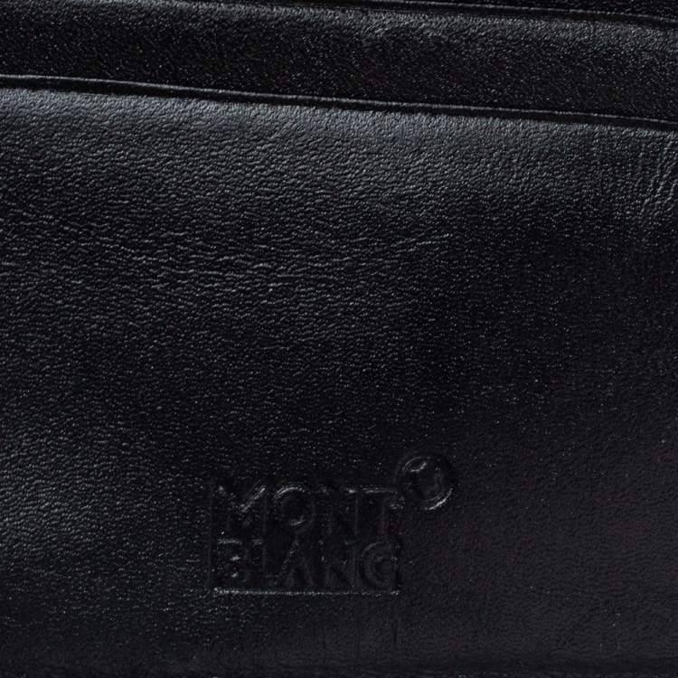 Pre Owned Montblanc Black Leather Meisterstuck Bifold Wallet