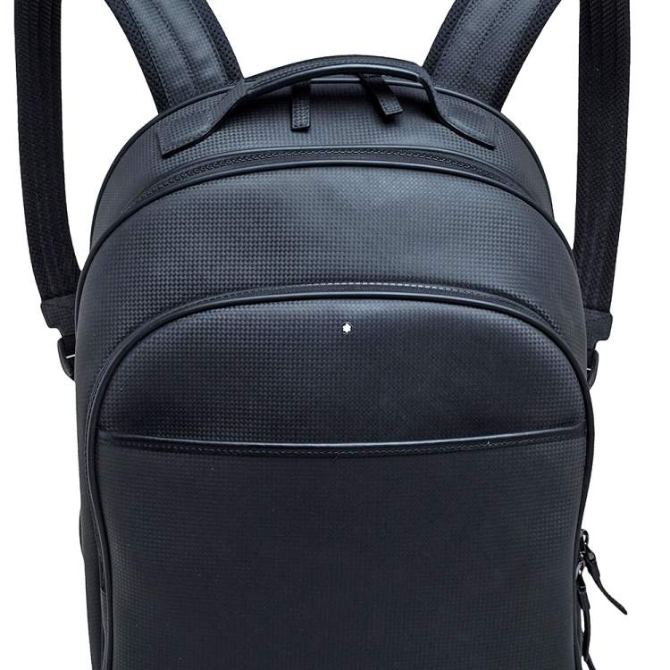Pre Owned Montblanc Black Leather Large Extreme Backpack