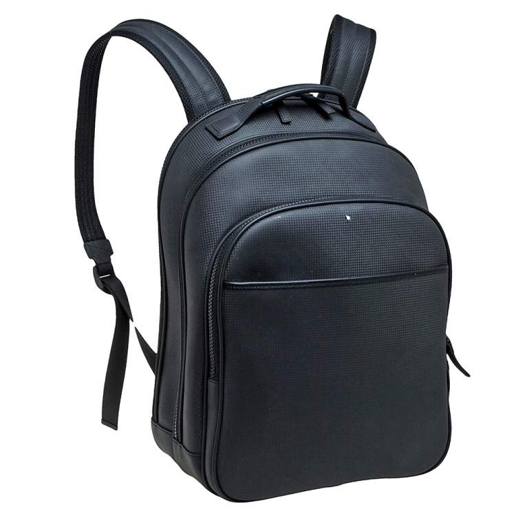 Pre Owned Montblanc Black Leather Large Extreme Backpack