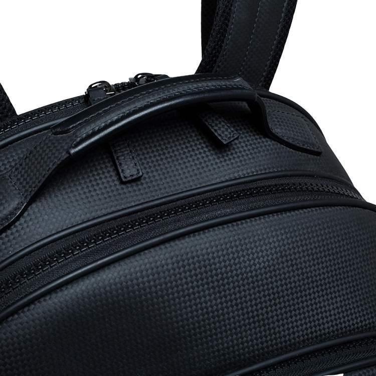 Pre Owned Montblanc Black Leather Large Extreme Backpack