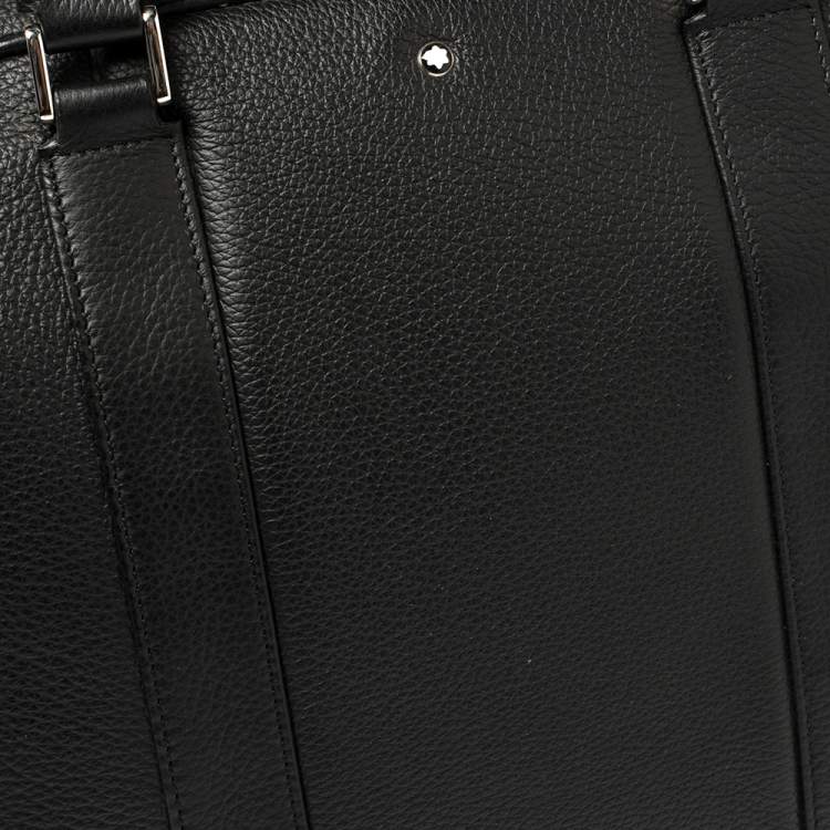Pre Owned Montblanc Black Leather Meisterstuck Document Briefcase
