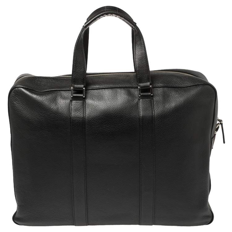 Pre Owned Montblanc Black Leather Meisterstuck Document Briefcase