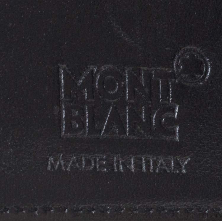Pre Owned Montblanc Black Leather Meisterstück Money Clip Wallet 6CC