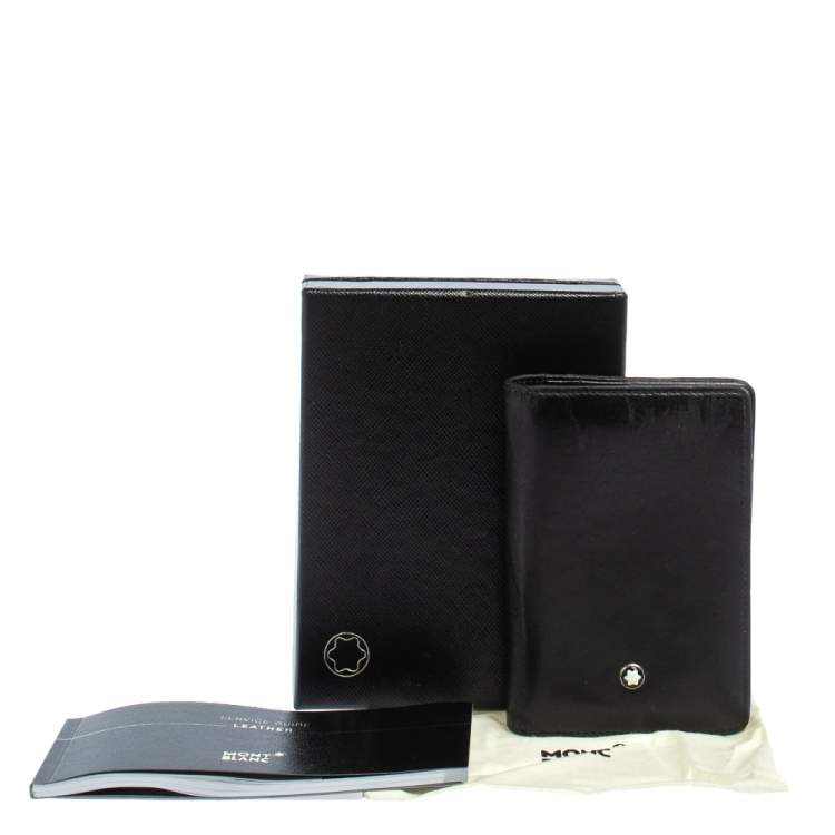 Pre Owned Montblanc Black Leather Meisterstuck Business Card Holder