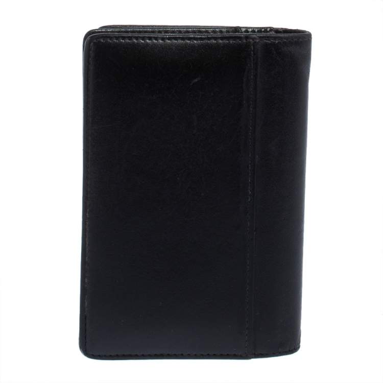 Pre Owned Montblanc Black Leather Meisterstuck Business Card Holder