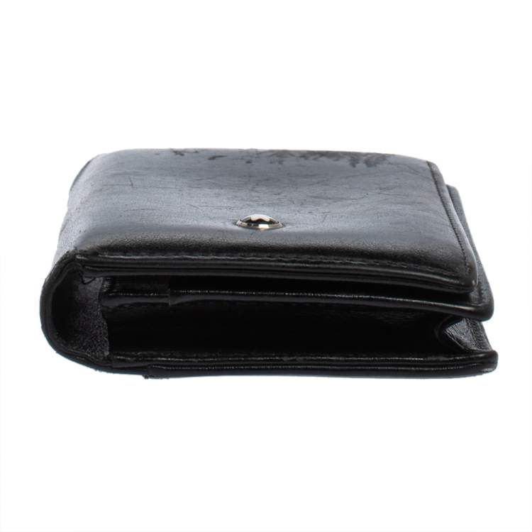 Pre Owned Montblanc Black Leather Meisterstuck Business Card Holder