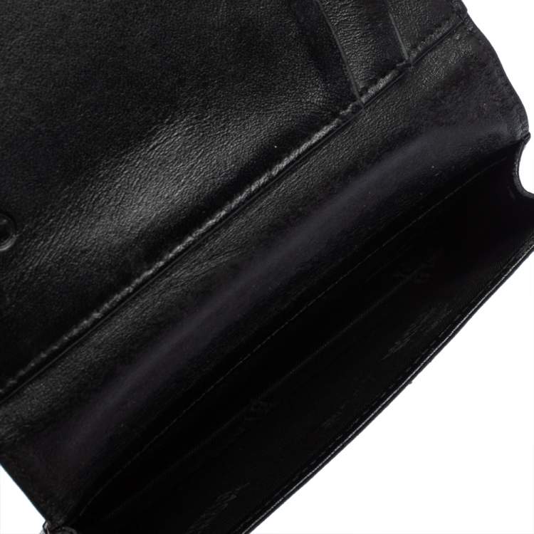 Pre Owned Montblanc Black Leather Meisterstuck Business Card Holder