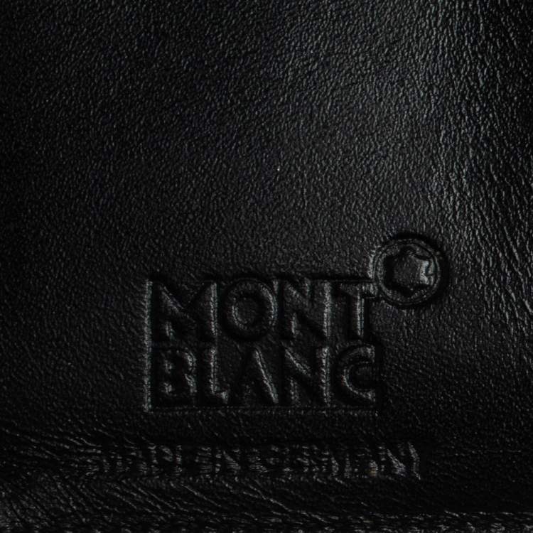 Pre Owned Montblanc Black Leather Meisterstuck Business Card Holder