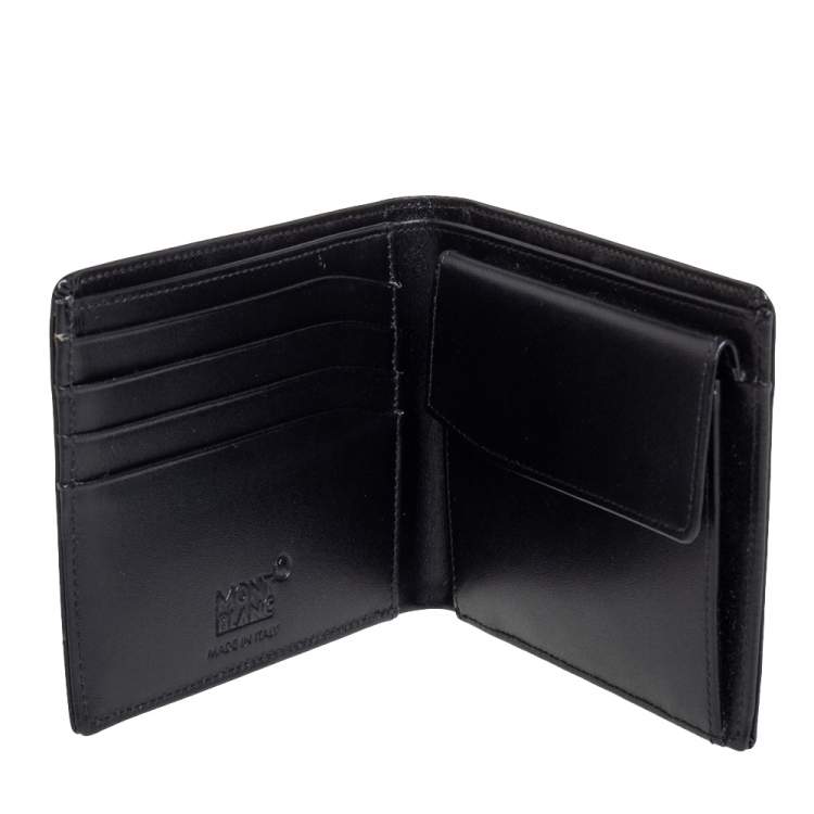 مملوكة مسبقًا Montblanc Black Leather Meisterstuck Bifold Wallet