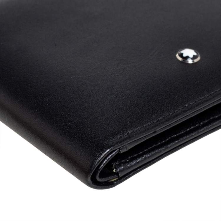 مملوكة مسبقًا Montblanc Black Leather Meisterstuck Bifold Wallet