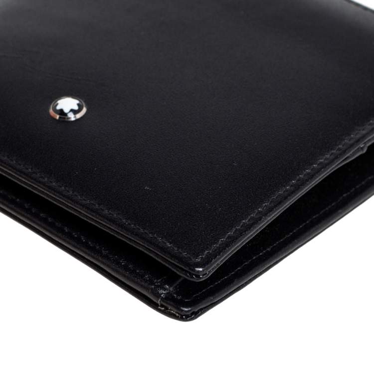 مملوكة مسبقًا Montblanc Black Leather Meisterstuck Bifold Wallet
