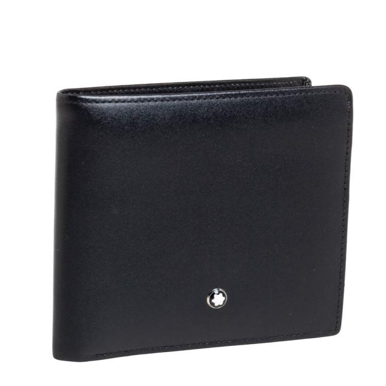 مملوكة مسبقًا Montblanc Black Leather Meisterstuck Bifold Wallet