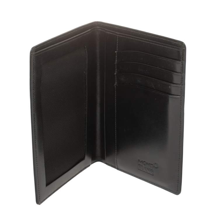 Pre Owned Montblanc Black Leather Bifold Card Holder